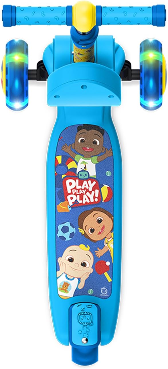 Jetson Character Kids Kick Scooter, LED Lights on Stem & Light-Up Wheels, Lightweight Frame, Height-Adjustable Handlebar, Lean-to-Steer System, Easy-Fold Mechanism-CubbioJoy