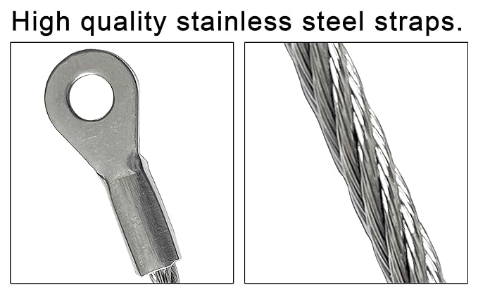 18 inches Stainless Steel Furniture Straps for Baby Proofing, No-Drill Furniture Anchors Earthquake Straps, Prevent Falling and Anti Tip TV Safety Straps, 6 Pcs-CubbioJoy