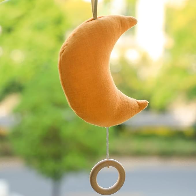 Baby Travel Toy with Music Box - Brahm's Lullaby Pull Musical Toy, Baby Mobile Crib Bed Bell Toy for Carriers and Cribs-CubbioJoy