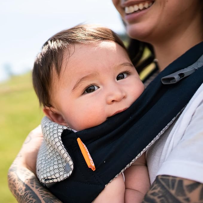 Beco Gemini Baby Carrier from Newborn to Toddler - Certified Ergonomic Newborn Baby Carrier for Infants and Children of 7-35 lbs - M Shape, Adjustable Seat, Breathable 3D Mesh (Cool Navy)-CubbioJoy