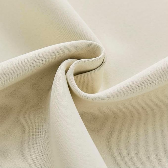 Joydeco Custom Blackout Curtains for Bedroom, 1 Panel Room Darkening Curtains & Drapes for Living Room Window Rod Pocket Back Tab (Custom Size,Light Beige)-CubbioJoy