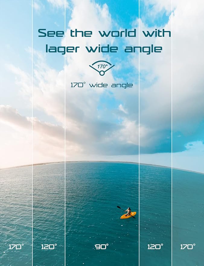 Apexcam Action Camera 4K with 64G SD Card Sport Cameras 20MP 131FT Waterproof Underwater Camera 170°Wide-Angle WiFi Camera with 2.4G Remote Control, 2 Batteries, Mounting Accessories Kits-CubbioJoy