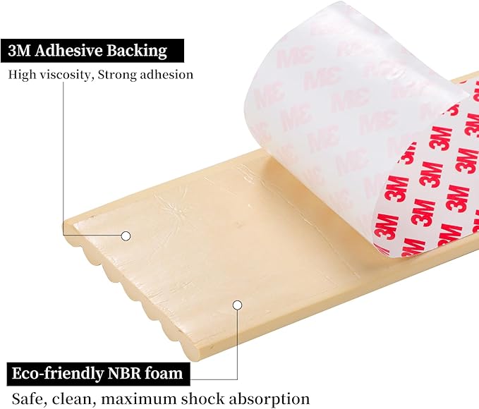 Corner Protector for Baby, Widen Edge Protector with Adhesive Backing, Baby Proofing Edge Corner Protectors Self Adhesive Furniture Corner Guard Bumper for Table, Desk, Fireplace (White, 16.4ft)-CubbioJoy