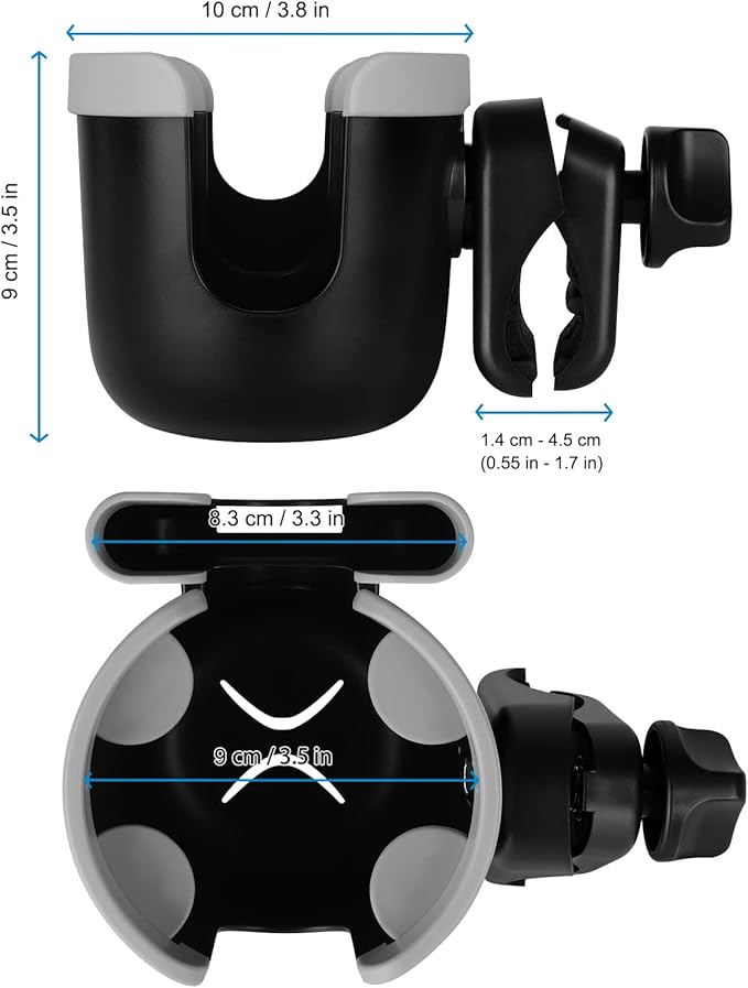 Accmor Stroller Cup Holder with Phone Holder, Bike Cup Holder, Universal Cup Holder for Uppababy Nuna Doona Strollers, 2-in-1 Cup Phone Holder for Stroller, Bike, Wheelchair, Walker, Scooter-CubbioJoy