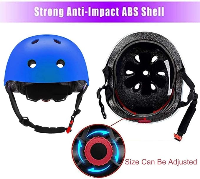 Adjustable Helmet for Ages 3-16 Kids Toddler Boys Girls Youth,Protective Gear with Elbow Knee Wrist Pads for Multi-Sports Skateboarding Bike Riding Scooter Inline skatings Longboard Roller Skate-CubbioJoy