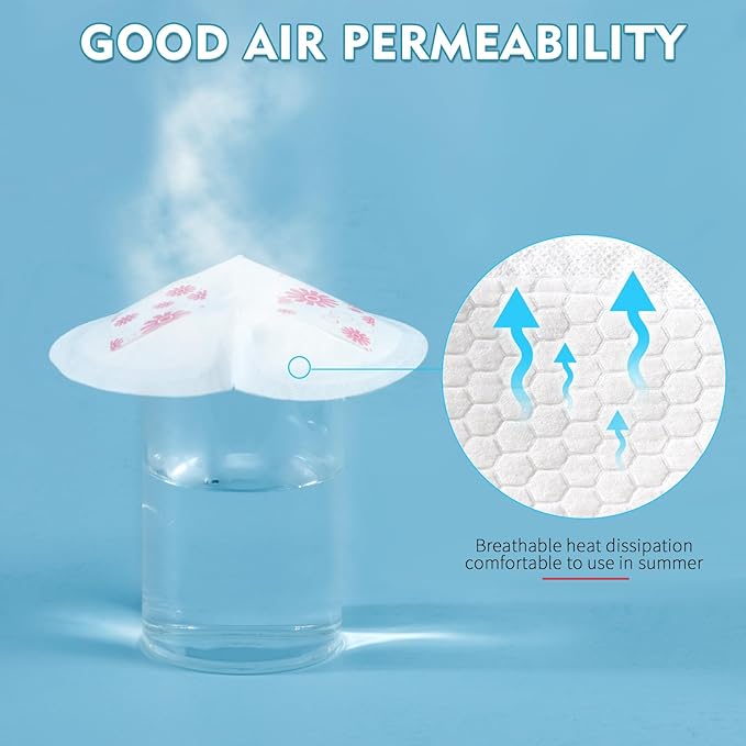 Disposable Nursing Pads, Ultra-Thin Breastfeeding Pads, Nipple Pads for Breastfeeding, Fit Fast Suction, Nursing Essentials (Round-200)-CubbioJoy