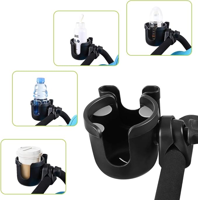 Accmor Stroller Cup Holder with Phone Holder, Bike Cup Holder, Universal Cup Holder for Uppababy Nuna Doona Strollers, 2-in-1 Cup Phone Holder for Stroller, Bike, Wheelchair, Walker, Scooter-CubbioJoy