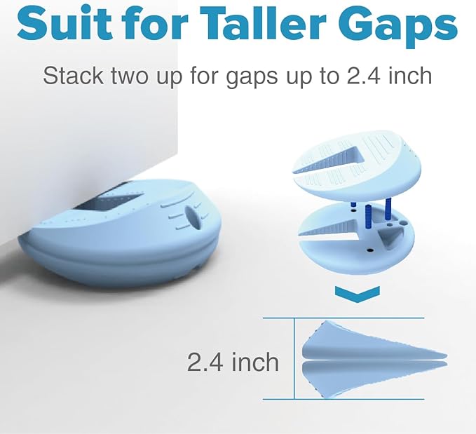 Door Pinch Guard and Stopper, Durable Silicone Finger Pinch Guard, Prevents Injuries, Slamming Doors, Kids Safety, 2 Packs Blue Upgraded-CubbioJoy