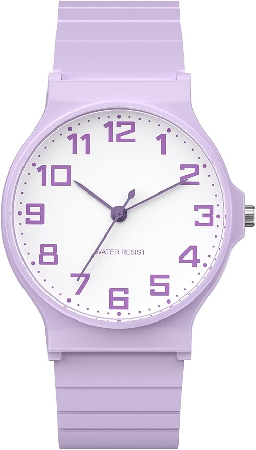 Kids Analog Watch Boys Girls, 30M Waterproof, Sports Watch for Boys, Easy to Read Children's Thin Dial Wrist Watches with Soft Band, for Ages 5-15 Kids Great Birthday Gifts Christmas Day-CubbioJoy