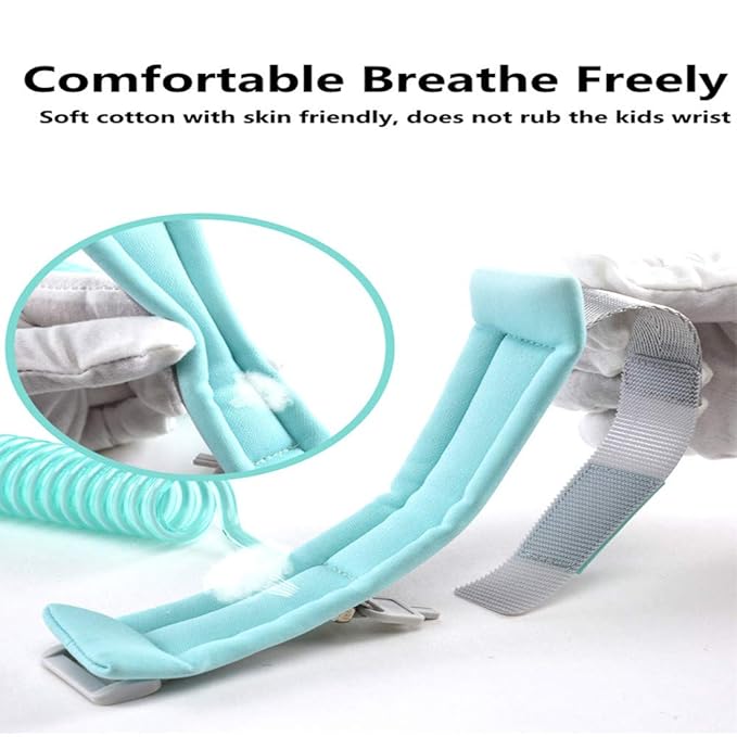 2 in 1 Baby Leash Anti Lost Wrist Link for Toddlers Toddler Harness,Baby Leash,Leash for Toddlers,Wrist Leashes（Green 2.5M)-CubbioJoy