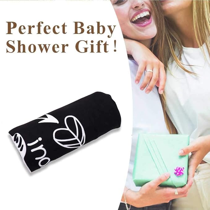 Car Seat Covers for Babies, No Touching Sign Car seat Canopy, Infant Stroller Covers for Newborn Girl Boy, Multiuse Nursing Covers for Breastfeeding, Ultra-Soft Breathable, High Chair Cover, Black-CubbioJoy