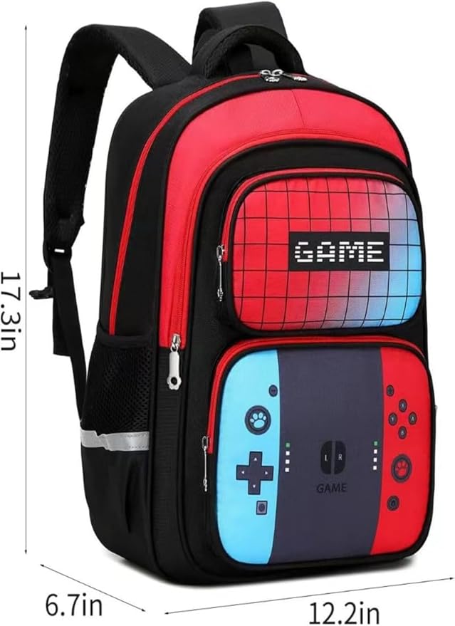 Boys Backpack 3d Cartoon GameBag for Children Teens School Backpacks for Waterproof Kids Backpack 17″Travel Backpacks (GAME)-CubbioJoy