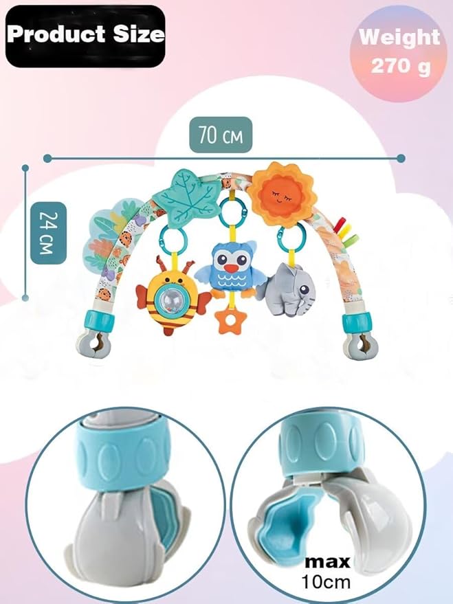 Baby Stroller Arch Toys, Pau1Hami1ton Car Seat Toys,Baby Gifts.S-19(Blue Owl)-CubbioJoy