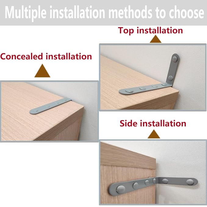 Anti Tip Furniture Anchors for Baby Pet Proofing,Furniture Wall Anchor Furniture Dresser Bookshelf Falling Prevention Device for Children (Grey)-CubbioJoy