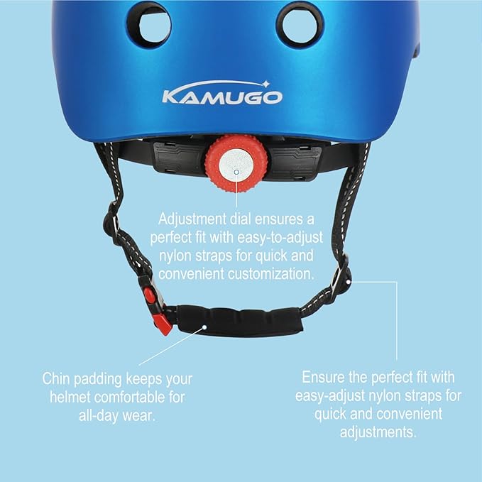 KAMUGO Kids Bike Helmet Set, Toddler Helmet for Ages 2-8 Boys Girls with Sports Protective Gear Set Knee Elbow Wrist Pads for Skateboard Cycling Scooter Rollerblading-CubbioJoy