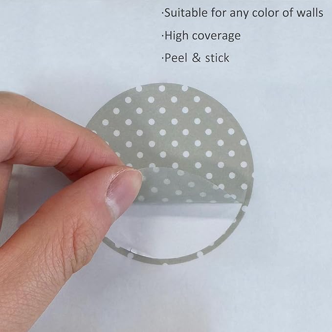 Boho Polka Dot Wall Decals 72 PCS, Removable Wall Decals Kids Room Decor Vinyl Murals DIY Cute Decorations (12 Sheets)-CubbioJoy