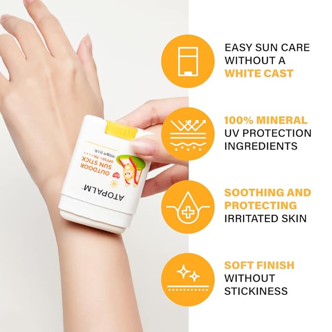 ATOPALM Outdoor Sun Stick SPF50+ PA++++ 21g | Non-Greasy Matte Mineral Sunscreen | Soothing Skin Care | Facial Moisturizer with SPF | Korean Sun Protection-CubbioJoy