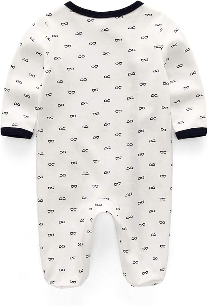 Kiddiezoom Baby and Toddler Boys'Snug Fit Footed One-Piece Romper Jumpsuit Cotton Cotton Footed Outfit-CubbioJoy