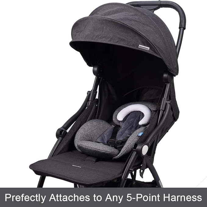 COOLBEBE New 2-in-1 Babybody Cushion for Baby Newborn Infants - Extra Soft Stroller Cushion Pads Car Seat Insert, Perfect for Carseats, Strollers, Swings, Grey-CubbioJoy