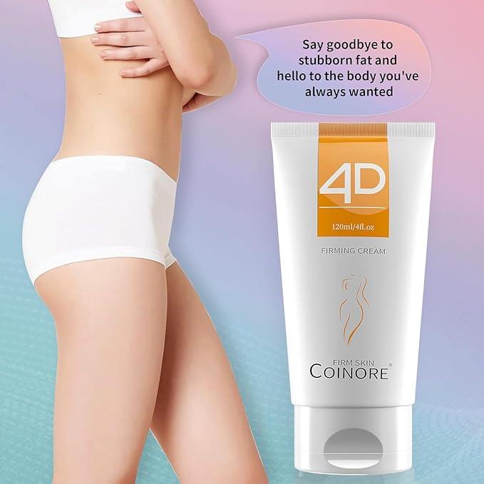 B Flat Belly Firming Cream - Fast Absorbing Moisturizer Firming, Tightening Cream for Belly, Thigh & Buttocks for Women & Men, 4.0 Fl Oz-CubbioJoy