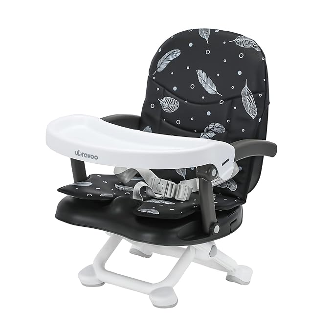 Baby Booster Seat for Dining Table with Removable Tray & Cushion, 3in1 Portable Toddler Booster Seat, 4 Height Adjustable Travel High Chair for Babies and Toddlers-CubbioJoy