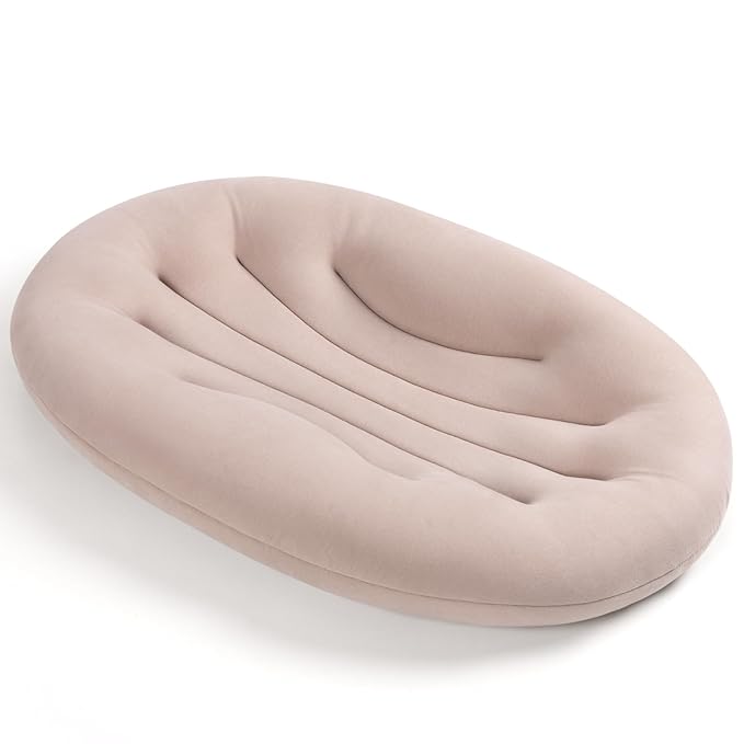 Baby Lounger for Newborn: Portable & Lightweight Pillow for Tummy Time Playtime & Diaper Changes - Skin-Friendly & Breathable for 0-12 Month Supervised Use-CubbioJoy