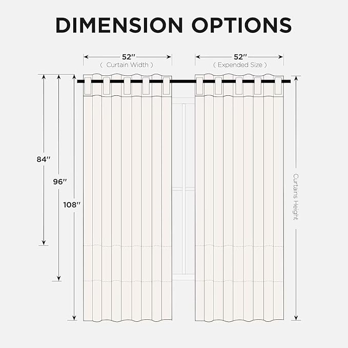 Joydeco Blackout Curtains 96 Inches Long, Thermal Insulated Black Out Curtains 2 Panels Set for Bedroom, Room Darkening Drapes for Living Room Window (W37 x L96 Inch, Dark Grey)-CubbioJoy