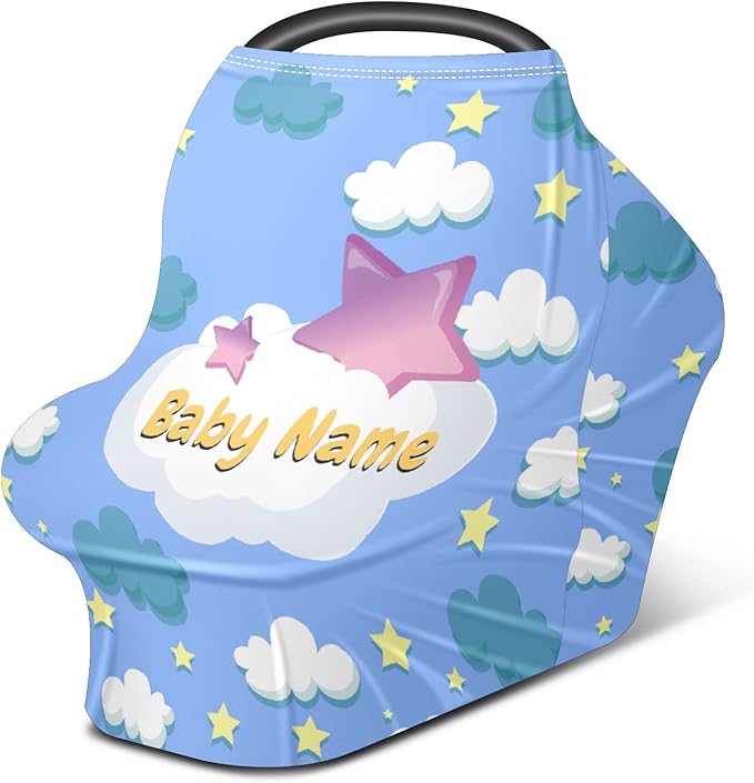 Baby Car Seat Stroller Cover Nursing Cover New Mom Breastfeeding Scarf Soft Stretchy Infant Carrier Cover Car Canopy Coverage-CubbioJoy