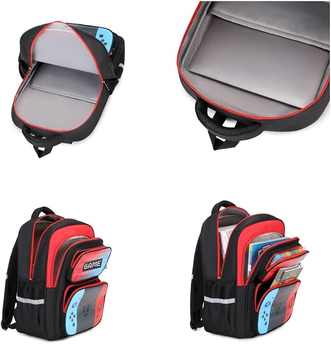 Boys Backpack 3d Cartoon GameBag for Children Teens School Backpacks for Waterproof Kids Backpack 17″Travel Backpacks (GAME)-CubbioJoy