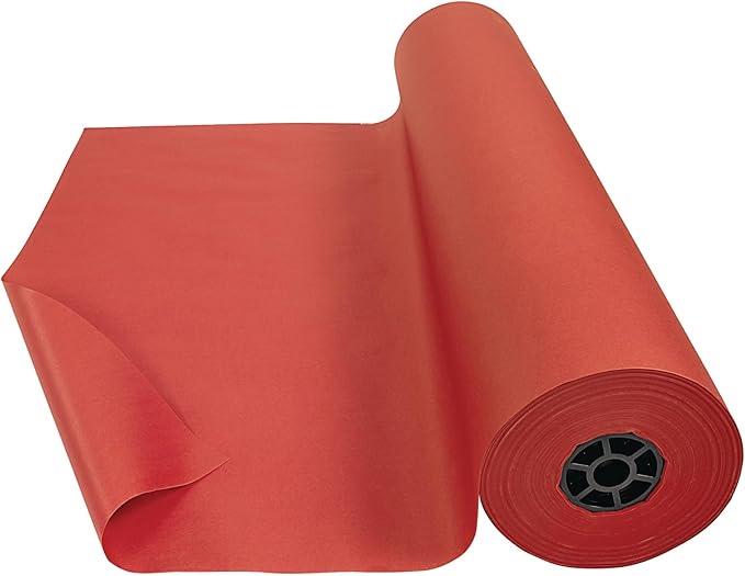 Colorations DSRE Dual Surface Paper Roll, Scarlet Red,, 36" x 1000' (1 Roll)-CubbioJoy