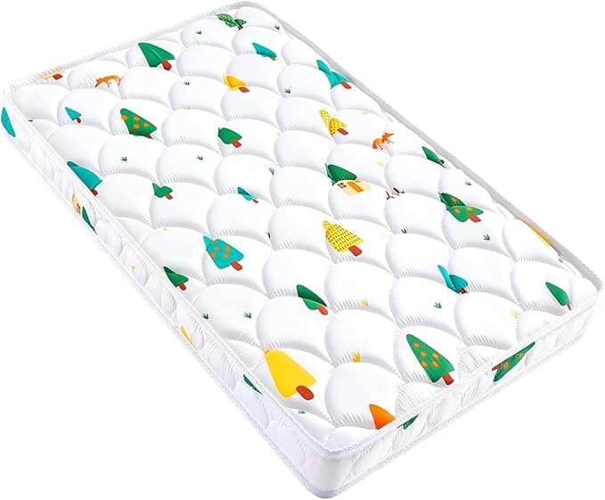 Baby Bassinet Mattress 35 x 20 inches- Firm Support and Comfort Premium Foam,Noiseless and Odorless,Hypoallergenic Small Crib Mattress, Fits Moses Basket, Dual Sided with Soft Breathable Fabric-CubbioJoy