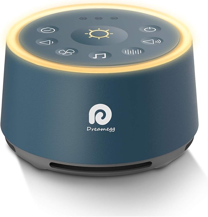 Dreamegg D1 Sound Machine - White Noise Machine with Baby Night Light for Sleeping, High Fidelity Sounds, Timer & Memory Feature, Sound Machine for Baby Adults, Home, Office, Travel (Navy Blue)-CubbioJoy