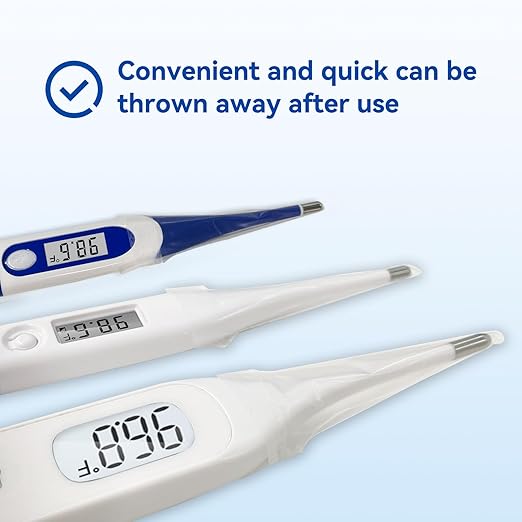 Berrcom Disposable Digital Thermometers Probe Covers Set of 100 Oral Rectal Thermometer Probe Cover Universal Thermometers Sleeves for Adult and Kids-CubbioJoy
