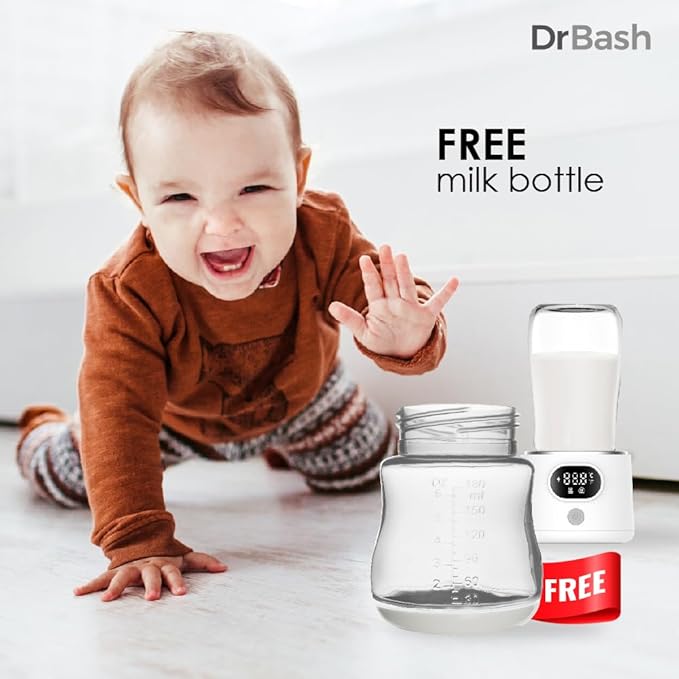 DrBash Portable Bottle Warmer for Travel, Leak-Proof Travel Baby Bottle Warmer with Fast Heating for Breastmilk, Safety Material Baby Bottle Warmer for Dr. Brown, Medela, Tommee Tippee, ComoTomo,-CubbioJoy