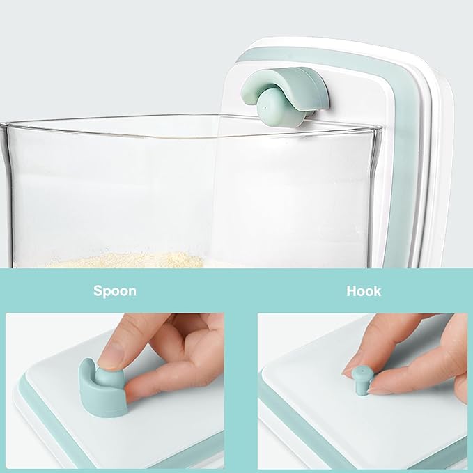 Airtight Food Storage Container Formula Milk Powder Containers Dispenser with Spoon BPA-Free for Home Travel 1500ML / 1.5 Qt, No Scraper Design-CubbioJoy
