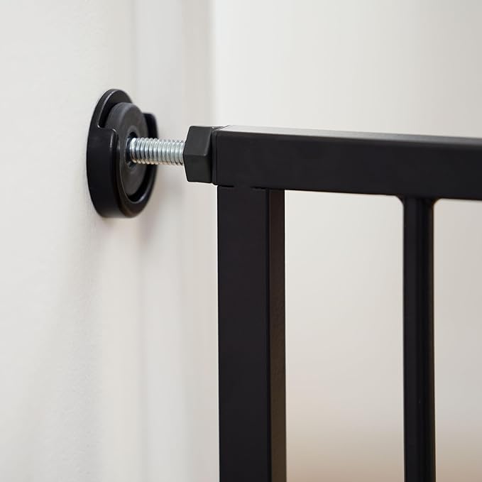 Ingenuity Easy Open Baby Gate & Dog Gate, Hands-Free Open Patent-Pending Foot Pedal, 27.5"-52" Wide, 28" Tall, Hardware or Pressure Mounted, Install in Doorway, Bottom of Stairs, or Wall - Espresso-CubbioJoy