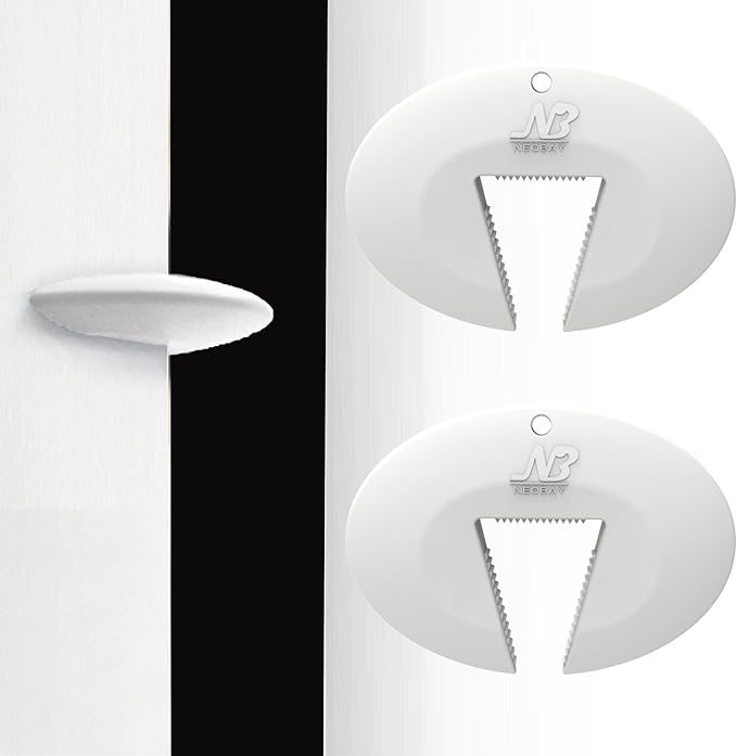 Door Pinch Guard and Door Slam Stopper, Durable Silicone Door Finger Pinch Guard, Prevents Finger Pinch Injuries, Slamming Doors, Door Safety for Kids, 2 Packs White Basic.-CubbioJoy