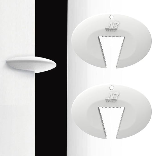 Door Pinch Guard and Door Slam Stopper, Durable Silicone Door Finger Pinch Guard, Prevents Finger Pinch Injuries, Slamming Doors, Door Safety for Kids, 2 Packs White Basic.-CubbioJoy