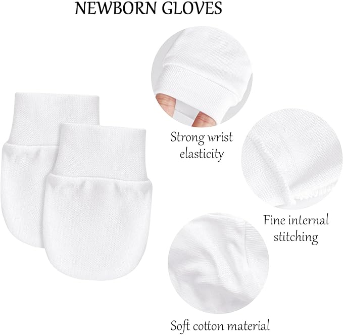 Baby Mittens No Scratch Mittens Infant Soft Gloves Mittens for 0-6 Months Boys Girls-CubbioJoy