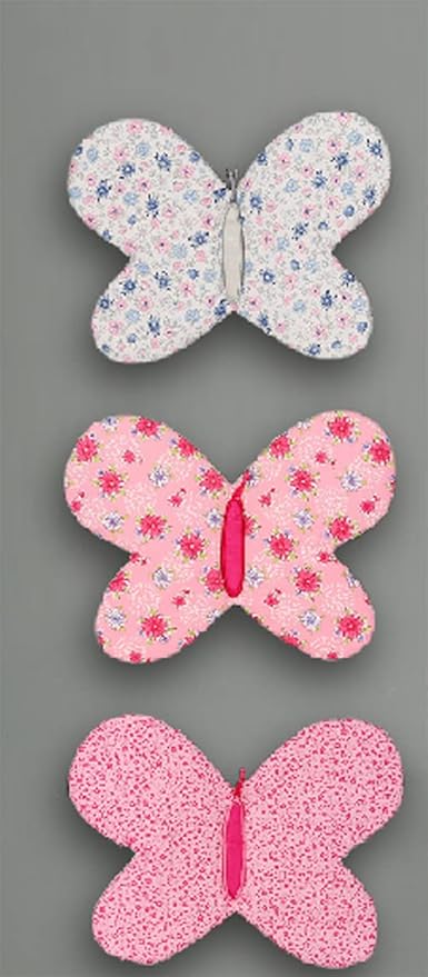 7 PCs Pink Embroidery Butterfly Nursery Crib Bedding Set 100% Cotton Baby Girl 3D Butterfly Themed Cot Bedding Set 1 Quilt, 2 Fitted Sheet, 1 Window Valance, 3 Butterfly Shaped Wall Decor-CubbioJoy