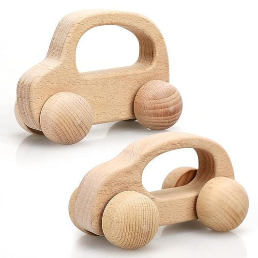 TOY Life Wooden Toys Cars, Montessori Toys for Babies 0-6-12 Months, Rattle Cars for Toddlers 1-3, Wooden Baby Toys Gift 1 Year Old, Baby Boy Girl Nursery Decor, 1 Year Old Boy Birthday Gift-CubbioJoy
