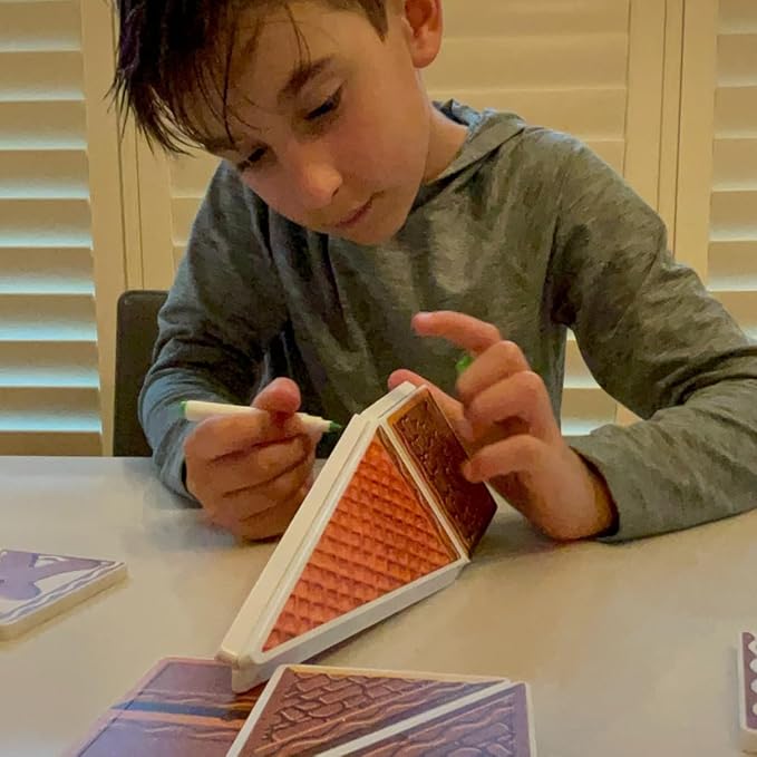 CreateOn Crayola Holiday Gingerbread House Magnetic Tiles, Magnetic Kids Building Toys, Educational Stem Toys for Ages 3+, 24-Piece Set-CubbioJoy