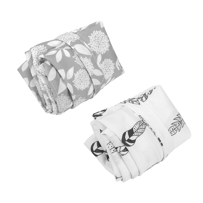 ALVABABY 2pcs Cloth Diaper Wet Dry Bags Waterproof Reusable with Two Zippered Pockets Travel Beach Pool Daycare Soiled Baby Items Yoga Gym Bag for Swimsuits or Wet Clothes LZ0506-CubbioJoy