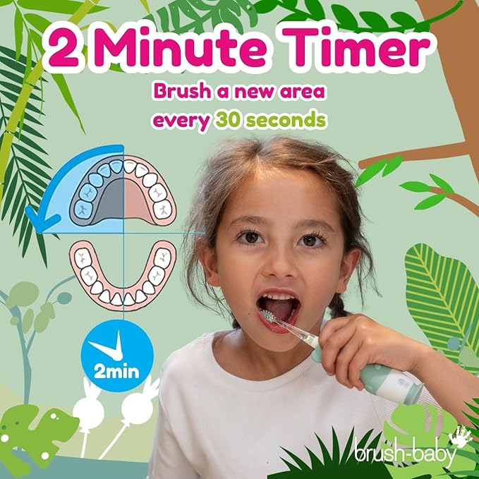 brush-baby WildOnes™ Rechargeable Kids Electric Toothbrush – Koala | Flashing Lights, 2-Min Timer, Waterproof, 3 Brush Heads | Toddler & Child Toothbrush Ages 0-10 | Soft Bristles-CubbioJoy
