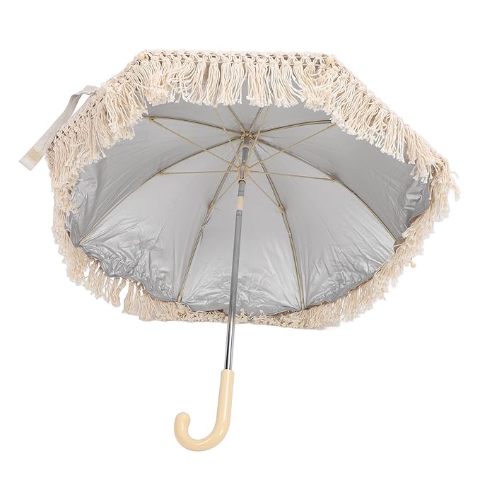 Baby Outdoor Parasols, Baby Stroller Parasol Umbrella with Adjustable Clamp, Toddler Umbrella for Trolley Wheelchair Beach Chair, Outdoor Activities (Beige)-CubbioJoy