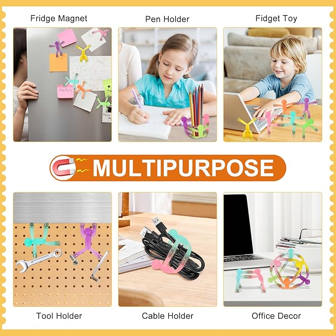 6pcs Magnetic Toys,Magnet Men for Kids,Magnetic People Figures for Kids,Magnetic People for Refrigerator,Fridge Magnets for Adults Kids Gifts, Magnetic Men for Teens Gifts,Kids Sensory Toys-CubbioJoy