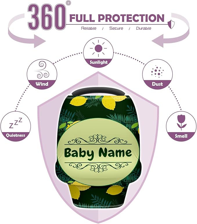 Baby Car Seat Stroller Cover Nursing Cover New Mom Breastfeeding Scarf Soft Stretchy Infant Carrier Cover Car Canopy Coverage-CubbioJoy