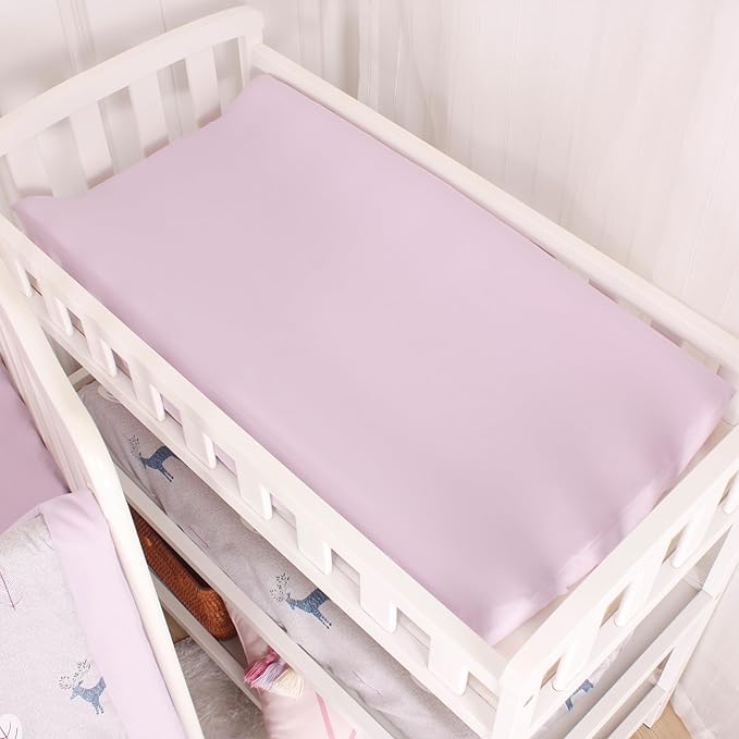 CaSaJa 4-Piece Crib Bedding Set for Boys and Girls, Nursery Baby Bedding Set Including Quilted Comforter with Fitted Crib Sheet and Changing Pad Covers, Reversible Quilt Design, Reindeer Forest-CubbioJoy