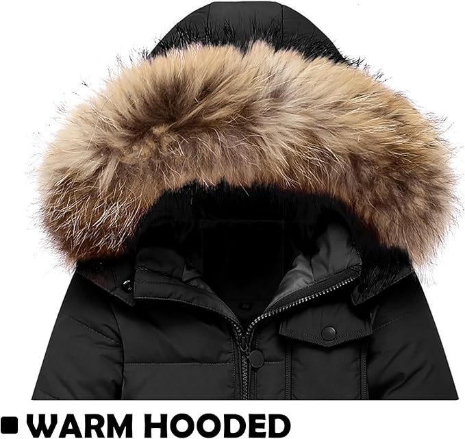 Baby Girl Winter Snowsuit Coat Boy Fur Snow Pants Bib Jacket For Toddler Clothes-CubbioJoy