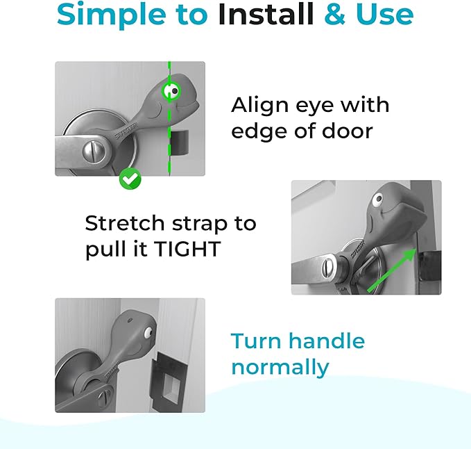 Baby Proofing Door Stopper, Door Pinch Guards Protect Child Fingers & PET Tails. Baby Safety Finger Protectors Prevent Pinch Injuries – Kids and Adults Love Whale Pinch Guard (Grey)-CubbioJoy